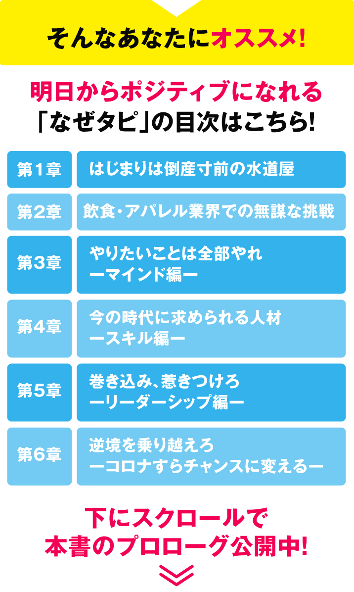 そんなあなたにオススメ！明日からポジティブになれる「なぜタピ」の目次はこちら！